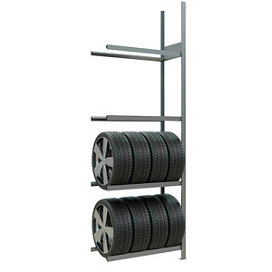 Image SCHULTE Anbau-Schwerlastregal 20983 silber 90,0 x 40,0 x 275,0 cm