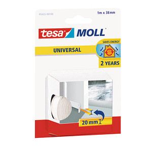 Image tesa tesamoll® UNIVERSAL Türdichtung Dichtungsband weiß 38,0 mm x 1,0 m 1 St.