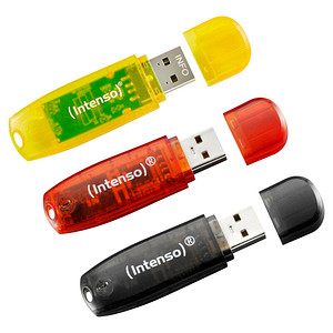 Image 3 Intenso USB-Sticks Rainbow Line rot, gelb, schwarz 32 GB