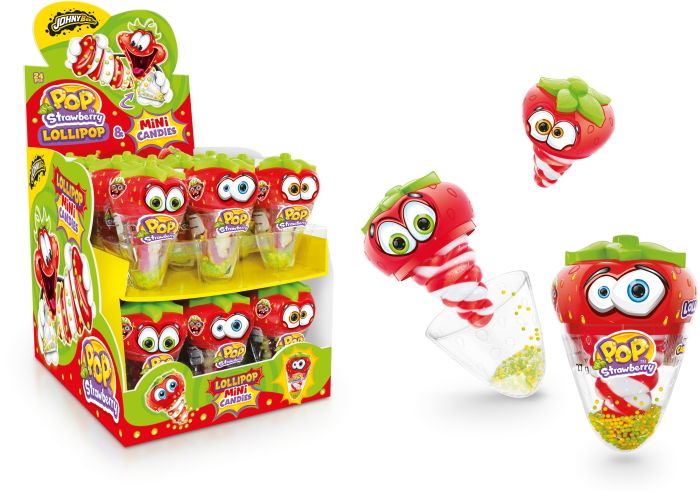 Image Johny Bee Pop Strawberry Lollipop & Mini