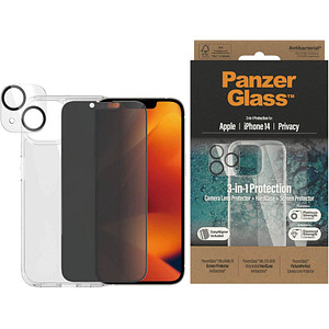 Image PanzerGlass™ Handy-Cover für Apple iPhone 14 transparent, transparent, schwarz