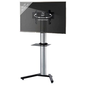 Image VCM my media TV-Ständer Stadino Maxi silber, schwarz, schwarzglas