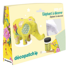 Image décopatch Pappmaché-Set "Elefant", 5-teilig