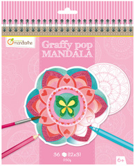Image avenue mandarine Malbuch "Graffy Pop Mandala", Girl