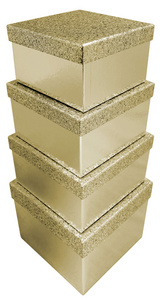 Image Clairefontaine Geschenkboxen-Set "Glitter gold", 4-teilig