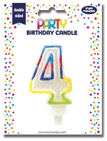 Image Clairefontaine Zahlenkerze "Glitter", Ziffer: 3