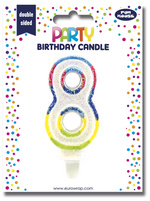 Image Clairefontaine Zahlenkerze "Glitter", Ziffer: 8