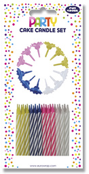 Image Clairefontaine Geburtstagskerzen, farbig/weiß gestreift