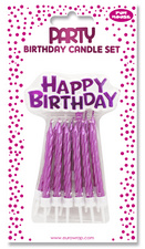 Image Clairefontaine Geburtstagskerzen "Happy Birthday", rosa