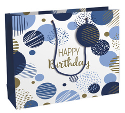 Image Clairefontaine Geschenktüte "Happy Birthday blau", groß
