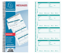 Image EXACOMPTA Carnet de messages téléphone, spiralé