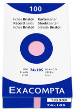 Image EXACOMPTA Karteikarten, DIN A7, blanko, rosa