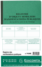 Image EXACOMPTA Piqûre "Registre d'Objets Mobiliers", 320 x 195 mm
