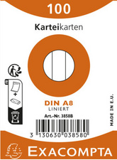 Image EXACOMPTA Karteikarten, DIN A8, kariert, weiß