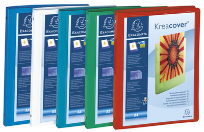Image EXACOMPTA Ringbuch Kreacover, PP, 4-Ring-Mechanik, A4, sort.