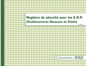 Image EXACOMPTA Piqûre "Registre de sécurité pour les E.R.P.