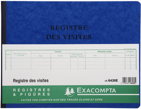Image EXACOMPTA Piqûre "Registre des Visites", 250 x 320 mm