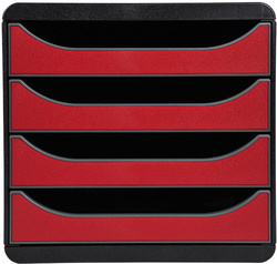 Image EXACOMPTA Schubladenbox BIG-BOX, 4 Schübe, karminrot