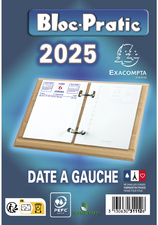 Image Exacompta Bloc de bureau Bloc-Pratic, 2025, date à gauche