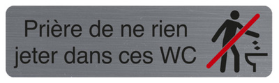 Image EXACOMPTA Hinweisschild "Prière de ne rien jeter dans ces WC