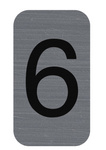 Image EXACOMPTA Selbstklebeschild Zahl "6", 25 x 44 mm