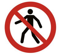 Image EXACOMPTA Klebeschild / Hinweisschild "Durchgangsverbot