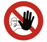 Image EXACOMPTA Klebeschild / Hinweisschild "Betreten verboten