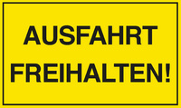Image EXACOMPTA Hinweisschild "Ausfahrt freihalten!", gelb/schwarz