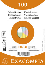 Image EXACOMPTA Karteikarten, DIN A6, liniert, farbig sortiert