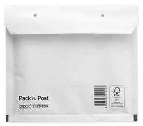 Image MAILmedia CD-Luftpolster-Versandtaschen, Typ CD, weiß, 14 g