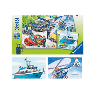 Image Ravensburger Polizeieinsatz Puzzle, 3 x 49 Teile
