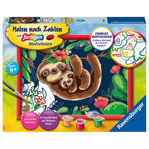Image Ravensburger Malen-nach-Zahlen Niedliche Faultiere mehrfarbig
