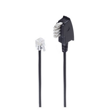 Image SCONN Anschlusskabel TAE N-Stecker-Western-Stecker 6/4, 10,0m