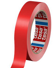 Image tesa Verpackungsklebeband 60404, 6 mm x 66 m, rot