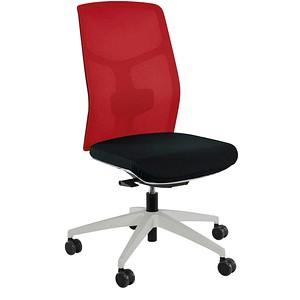 Image ORIGINAL STEIFENSAND Bürostuhl Eserio Netz rot, grau Stoff