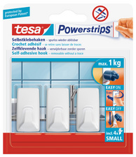 Image tesa Powerstrips Haken SMALL Rechteck, weiß