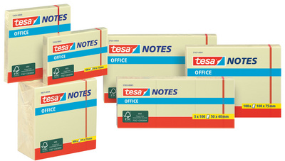Image tesa Office Notes Haftnotizen, 100 x 75 mm, gelb