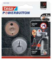 Image tesa Powerbutton Haken Universal medium, chrom