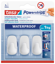 Image tesa Powerstrips Haken WATERPROOF Small Plastik, weiß