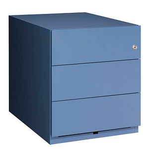 Image BISLEY Note Rollcontainer blau 3 Auszüge 42,0 x 56,5 x 49,5 cm