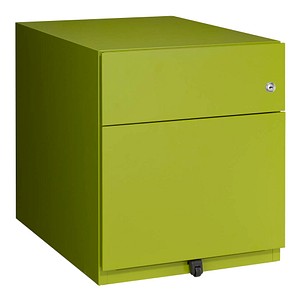 Image BISLEY Note Rollcontainer grün 2 Auszüge 42,0 x 56,5 x 49,5 cm