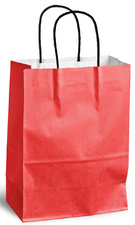 Image MAILmedia Papier-Tragetasche mit Kordel, 3,5 Liter, rot