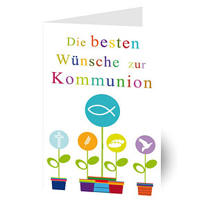 Image LUMA Kommunionkarte Fisch DIN B6