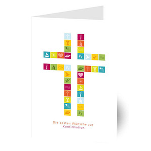 Image LUMA Konfirmationskarte Kreuz DIN B6