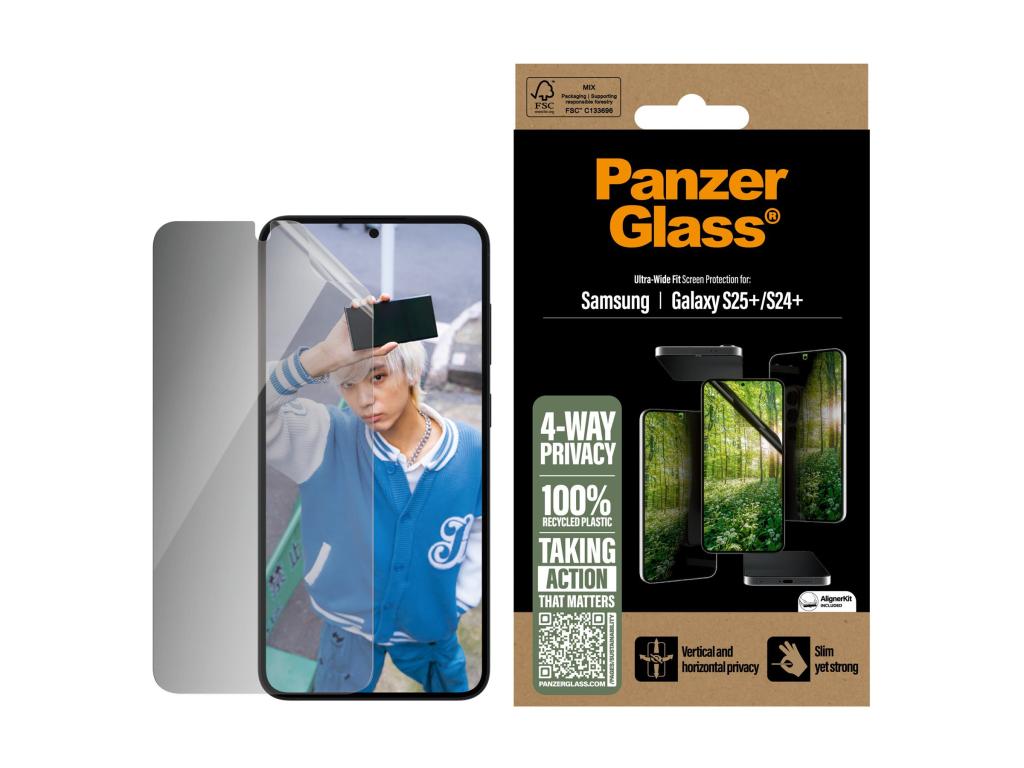 Image PanzerGlass™ 4-WAY PRIVACY Display-Schutzglas für Samsung Galaxy S25+