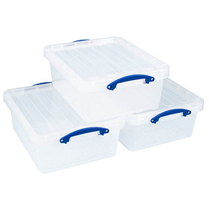Image 3 Really Useful Box Aufbewahrungsboxen 3x 23,5 l transparent 50,0 x 39,5 x 19,5 cm