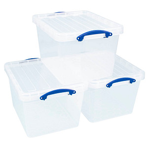 Image 3 Really Useful Box Aufbewahrungsboxen 3x 40,0 l transparent 50,0 x 39,5 x 31,5 cm