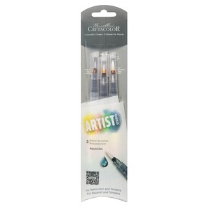 Image Brevillier's CRETACOLOR Artist Studio Aqua2Go Pinsel-Set, 3-teilig