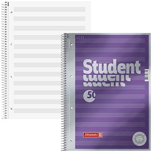 Image BRUNNEN Collegeblock Premium Student Lineatur 14 Notenlineatur DIN A4 ohne Rand