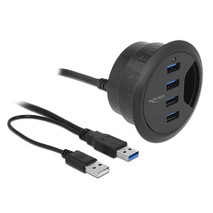Image Delock USB-Hub 4-fach schwarz